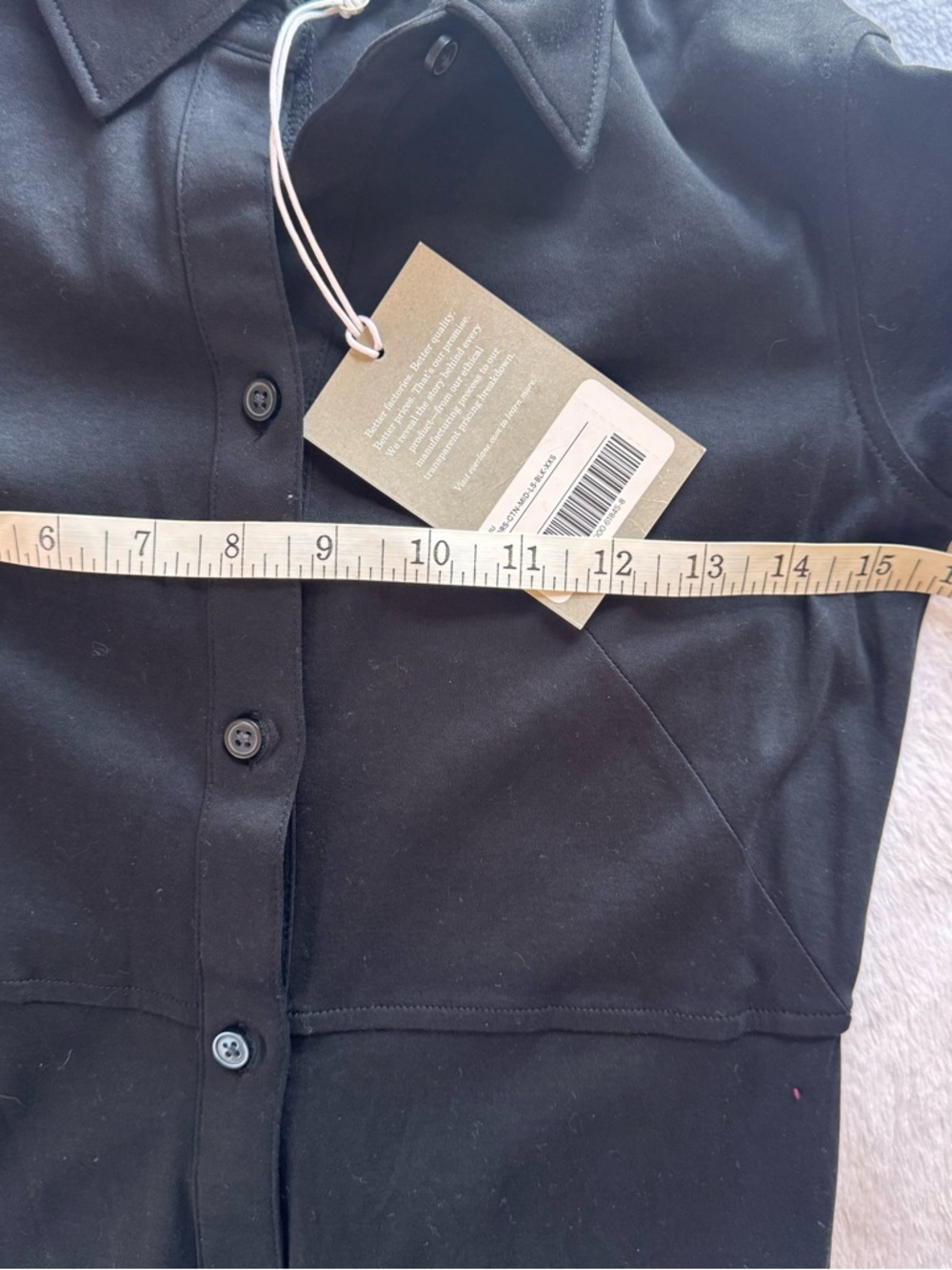 Everlane Black Luxe Cotton Shirtdress NWT - Picture 6 of 7